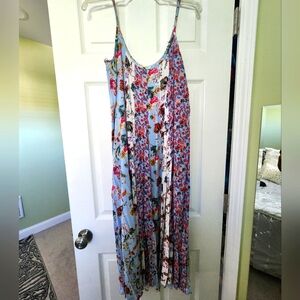 Umgee - Floral Spaghetti Strap Maxi Dress - Small - Never Worn